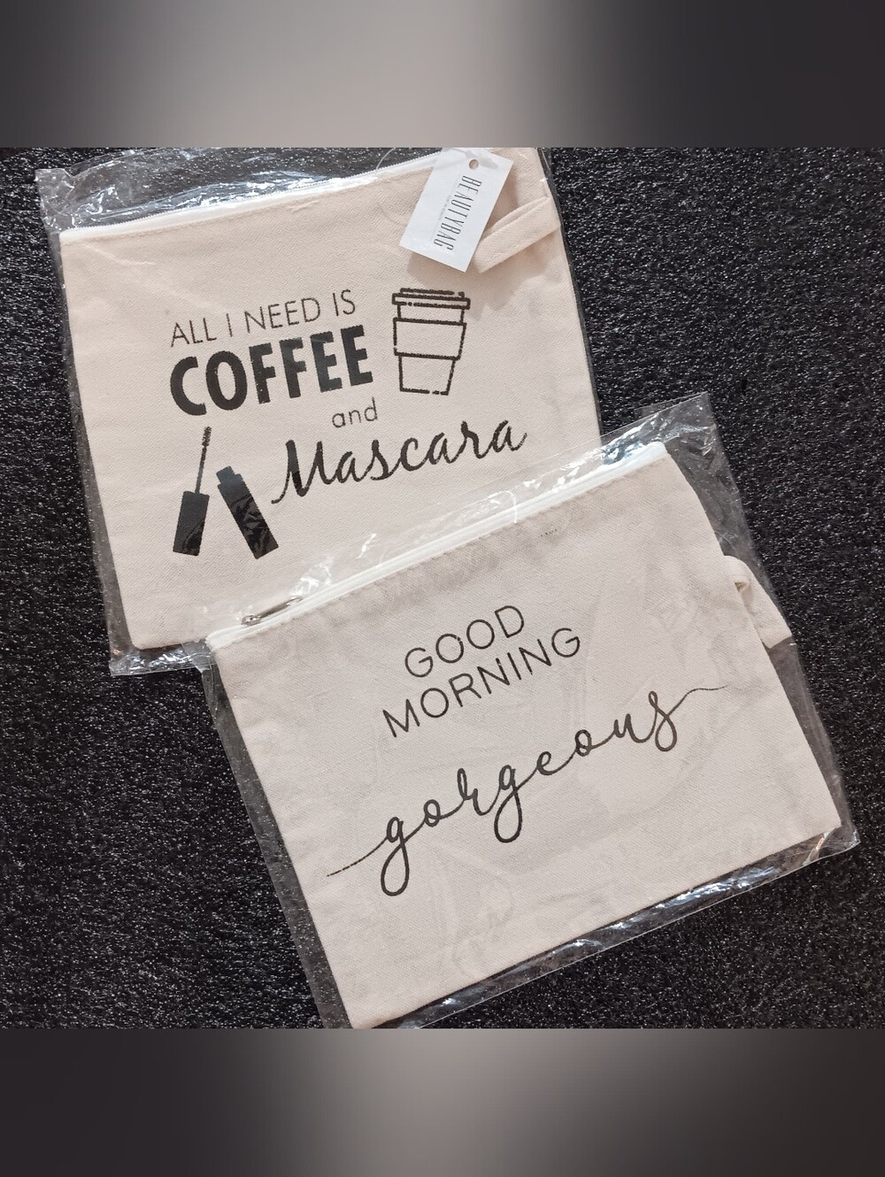2 Canvas Makeup Bags (NWT)